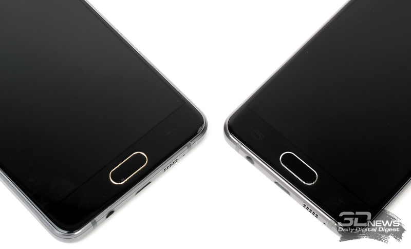 Samsung Galaxy A3 (справа) и A5 (слева) – центральные клавиши